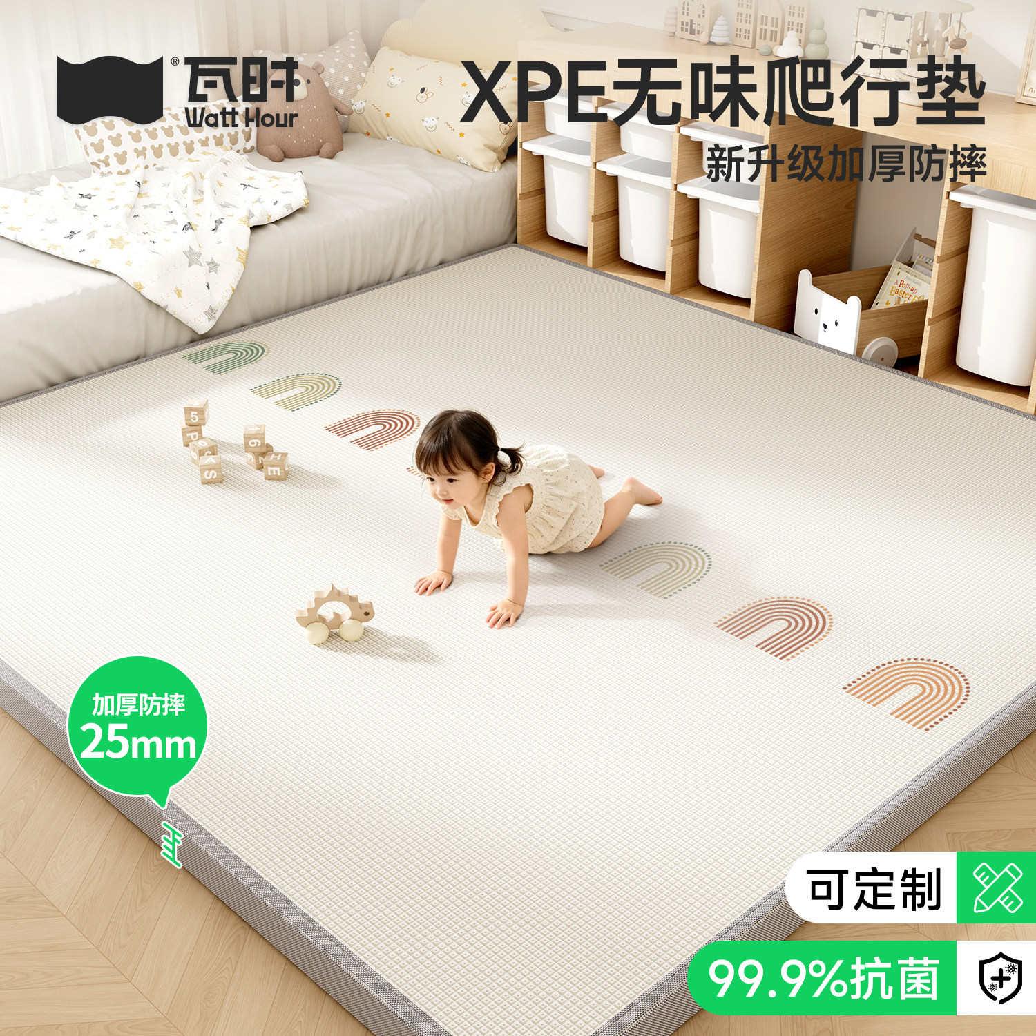 泡沫垫宝宝爬爬垫拼接加厚家用婴儿无甲醛儿童专用防摔爬行垫防滑