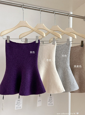 韩系氛围感早秋穿搭针织抹胸甜欲收腰显瘦绝美背心百搭打底上衣女