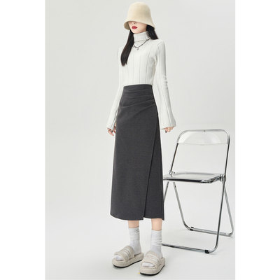 【赠运费险】厚毛呢料半身裙女冬