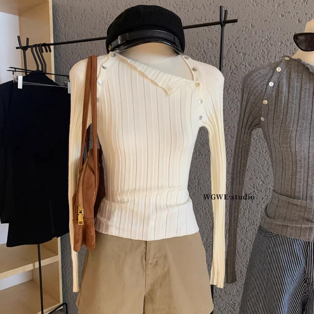 巨好看韩系氛围感穿搭打底针织衫