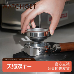 watchget球形粉碗意式 机圆滤杯浓缩咖啡过滤58mm无底手柄慢流速