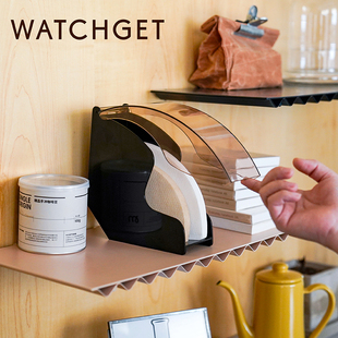 watchget滤纸收纳盒 亚克力防潮防尘V60扇形咖啡过滤纸吧台架盒