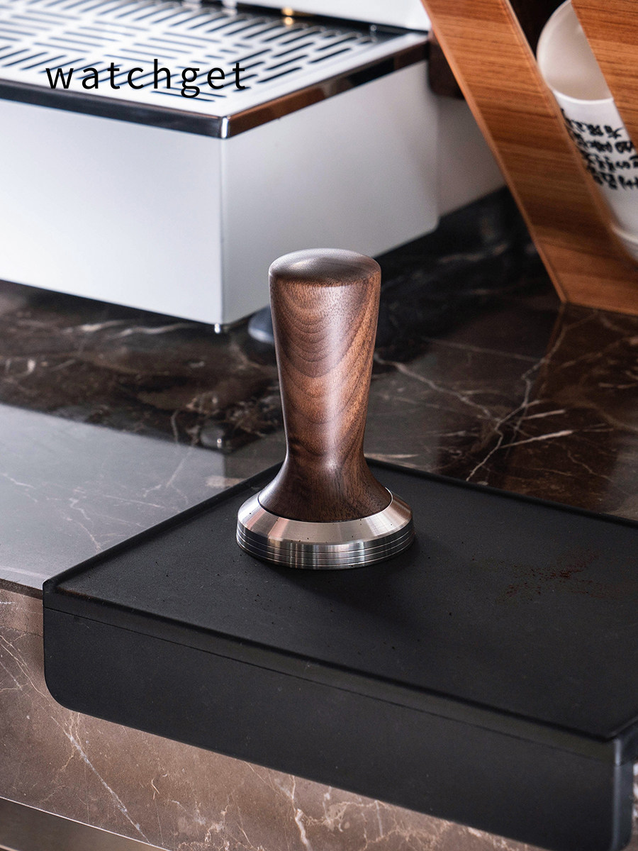 watchget Walnut Powder Hammer Coffee Press Press Filler Solid stainless steel base 58 3 fit VST