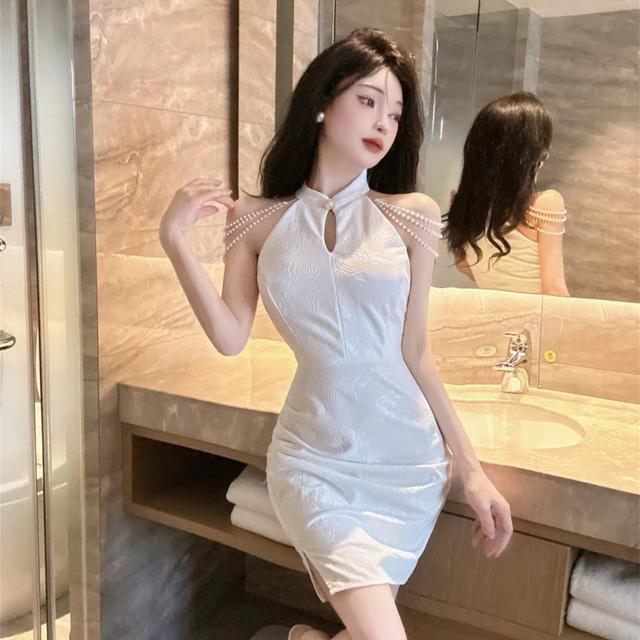 新中式改良高端优雅旗袍连衣裙女夏季新款气质修身显瘦短款裙子潮