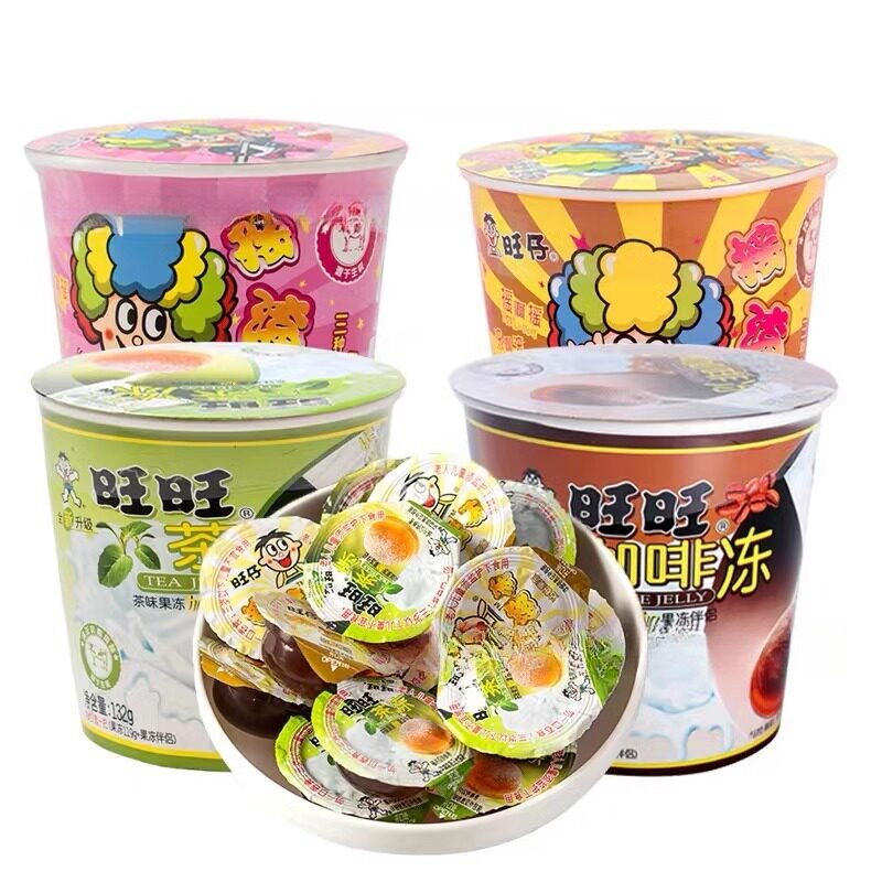旺旺旺仔摇滚冻巧克力味茶冻果冻零食小吃休闲食品