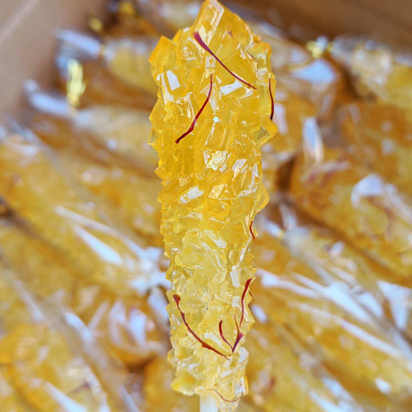 新疆和田西红花藏红花棒棒调味冰糖手工土法熬制5000克盒装包邮