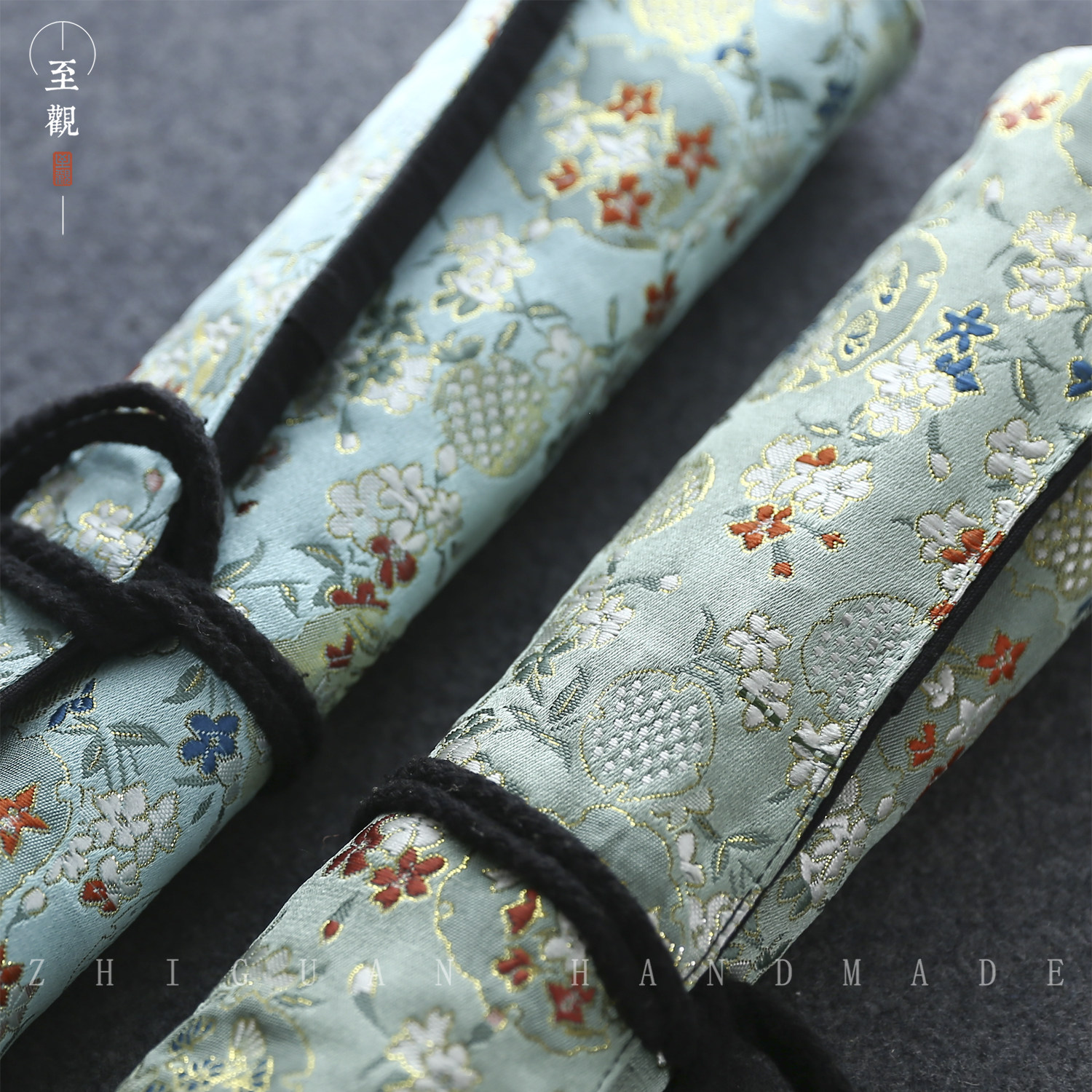 至观 宫廷笔帘 毛笔卷笔袋复古中国风大容量多功能学生文具包收纳