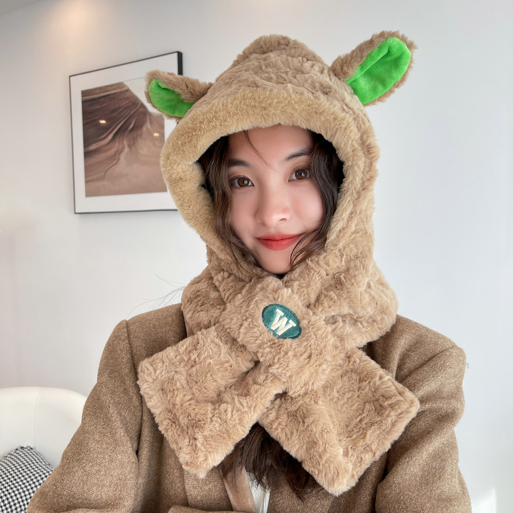 帽子围帽2件套卡通可爱
