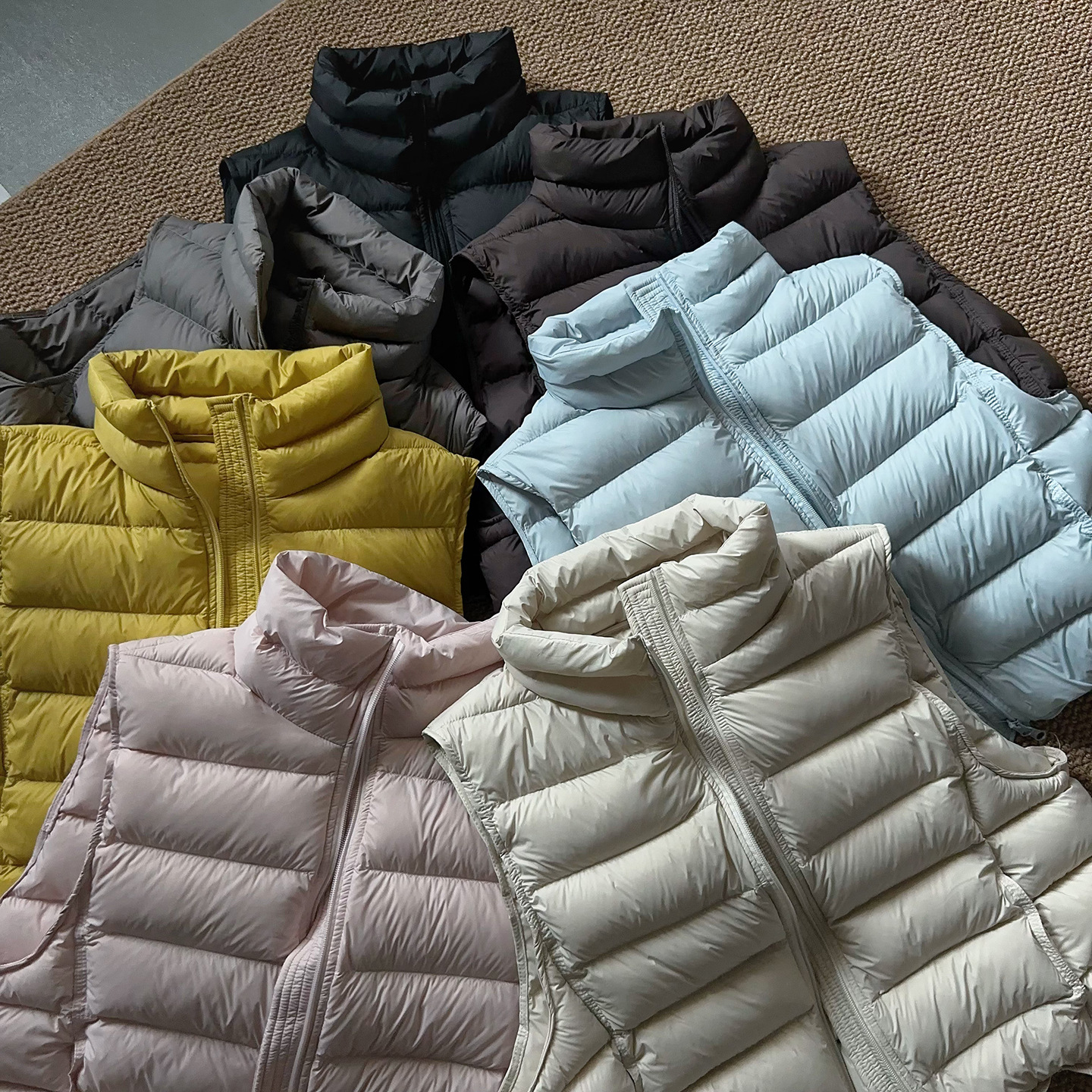 韩版立领排骨羽绒服马甲女2025秋冬宽松超好看90白鸭绒短款外套潮