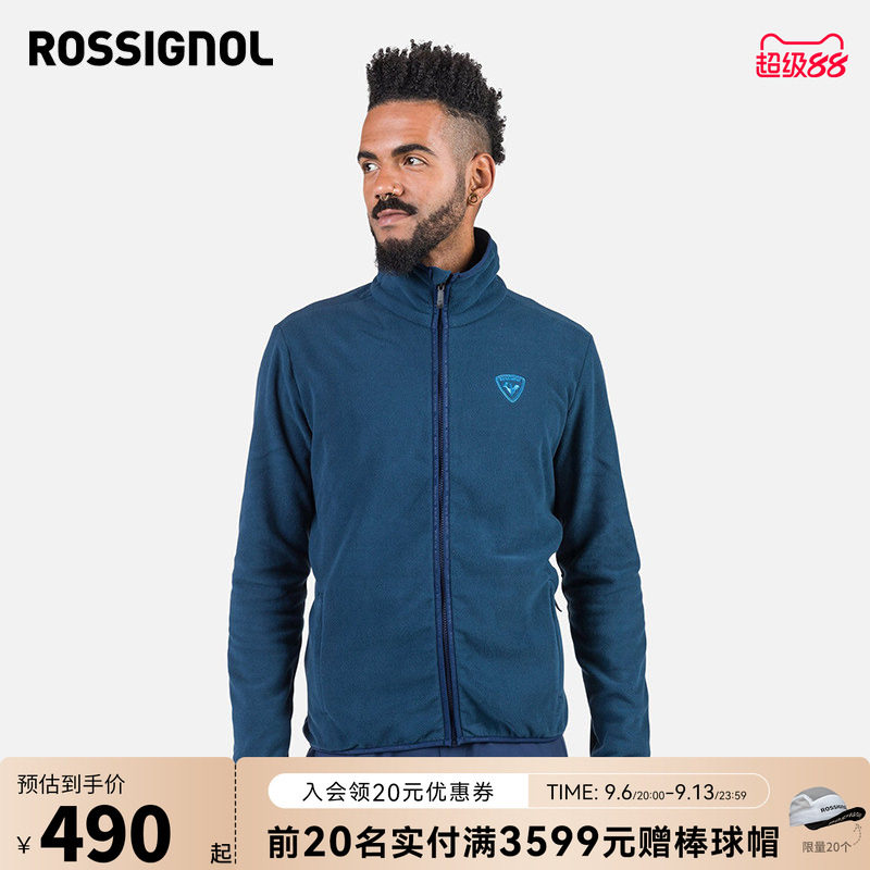 ROSSIGNOL金鸡男士滑雪抓绒上衣保暖中间层滑雪内搭