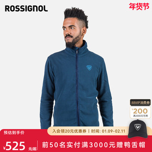 ROSSIGNOL金鸡男士滑雪抓绒上衣保暖中间层24-25新品滑雪内搭