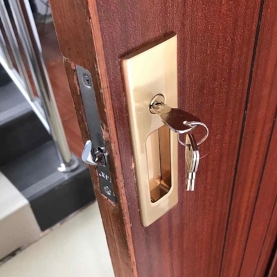 木门锁具平移门房门卫生间拉手专用推拉门锁带钥匙移门锁趟门锁