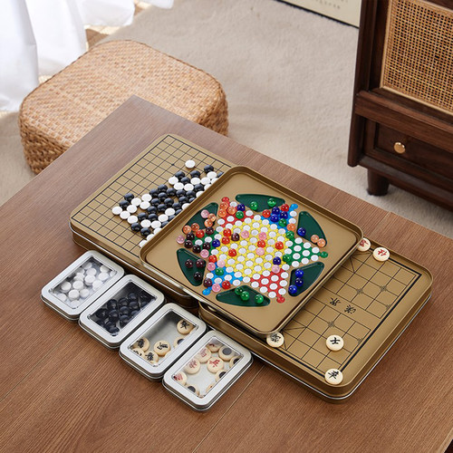 多功能棋盘磁性便携五子围棋跳棋