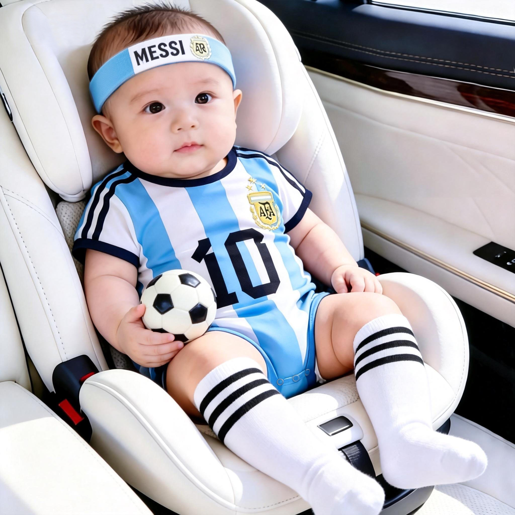 婴儿连体衣夏2026世界杯宝宝a类纯棉哈衣爬服梅西阿根廷c罗足球服