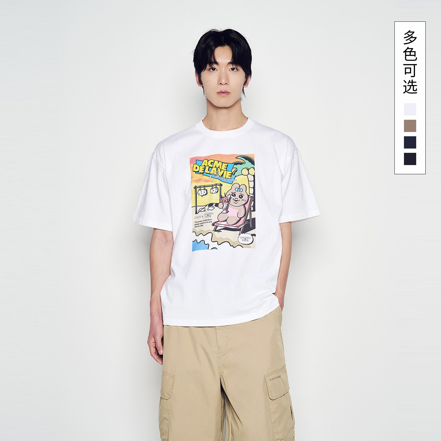 【OPANCHU USAGI】ADLV韩国潮牌2025夏季新品内裤兔联名短袖T恤