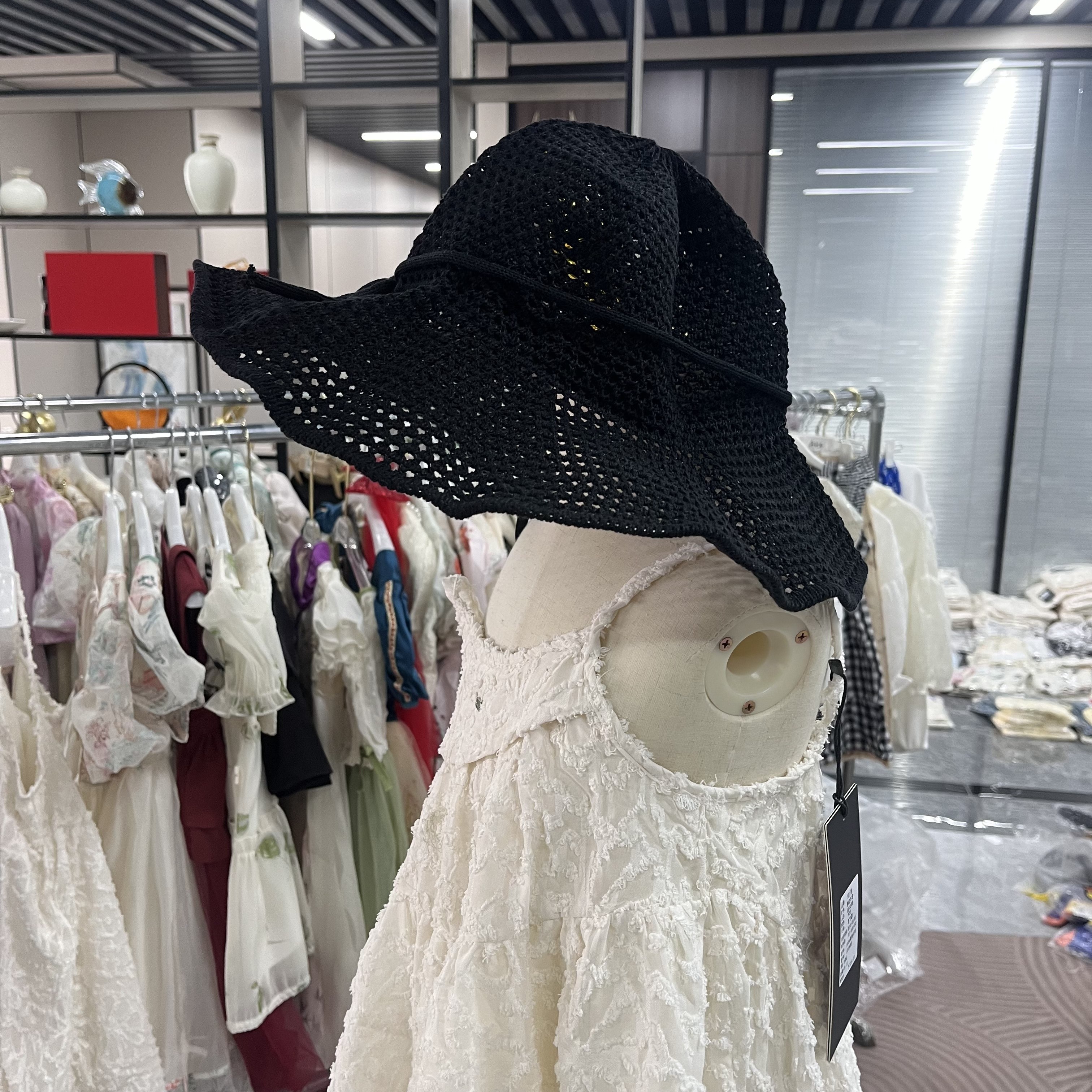 沙滩帽子网红草帽女夏新款大帽檐太阳遮阳防晒海边百搭海滩度假
