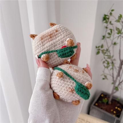 适用华为freebudsPro 2保护套毛绒freebudspro保护壳freebuds4e无线蓝牙耳机套盒四代针织5i壳暹罗猫卡通可爱