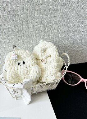 适用三星Buds3pro蓝牙耳机套秋冬毛绒白色幽灵buds2pro防摔budslive耳机保护壳pro女款buds3通用耳机收纳套