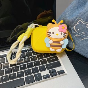 蜜蜂kitty猫适用大疆action6/5pro/4/3收纳盒防丢防刮影石360AcePro2相机包便携防丢保护套卡通可爱女款挂绳