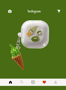 适用于三星GalaxyBudsPro无线蓝牙耳机套硅胶budspro防摔budslive入耳降噪耳机保护壳防摔冰淇淋男女个性可爱