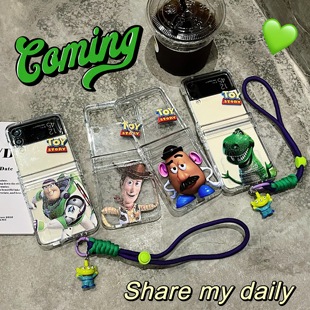 胡迪蛋头先生三星zflip4手机壳折叠屏zflip3保护套全包铰链F7210防摔壳玩具总动员W23Flip卡通抱抱龙女款翻盖