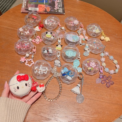 适用Huawei新款Freebuds7i无线蓝牙耳机壳华为7i可爱挂饰防摔软壳freebud7i透明卡通Kitty耳机套7i保护套防刮