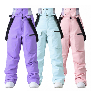 滑雪裤男女士冬季户外防风防水保暖加厚单板双板背带滑雪裤新款
