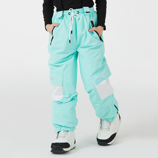 儿童滑雪裤男童女童单板双板雪裤冬季户外雪乡保暖加厚儿童防雪裤