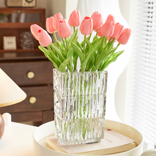 郁金香仿真花高档假花房间卧室干花花束插花餐桌花客厅摆件装 饰花