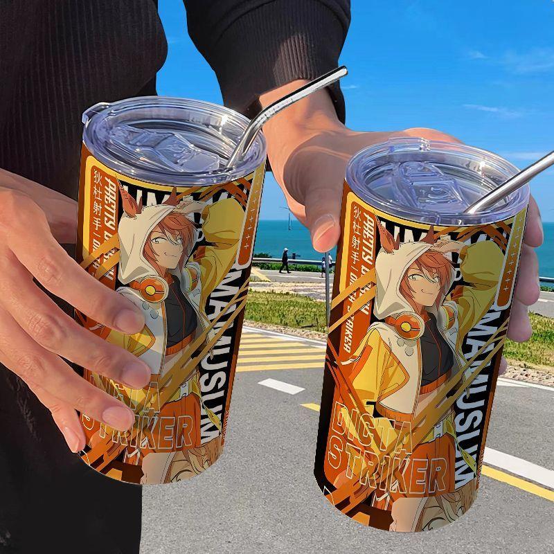 赛马娘黄金城保温杯带吸