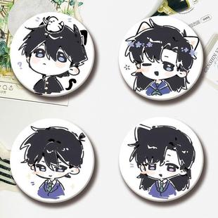 名侦探柯南同人可爱吧唧白色黑羽快斗中森青子工藤新一毛利兰徽章