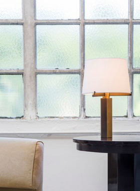 后现代简约客厅卧室床头设计师北欧金属创意蓝色金色蘑菇艺术台灯