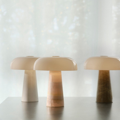 丹麦蘑菇新款侘寂风复古床头灯