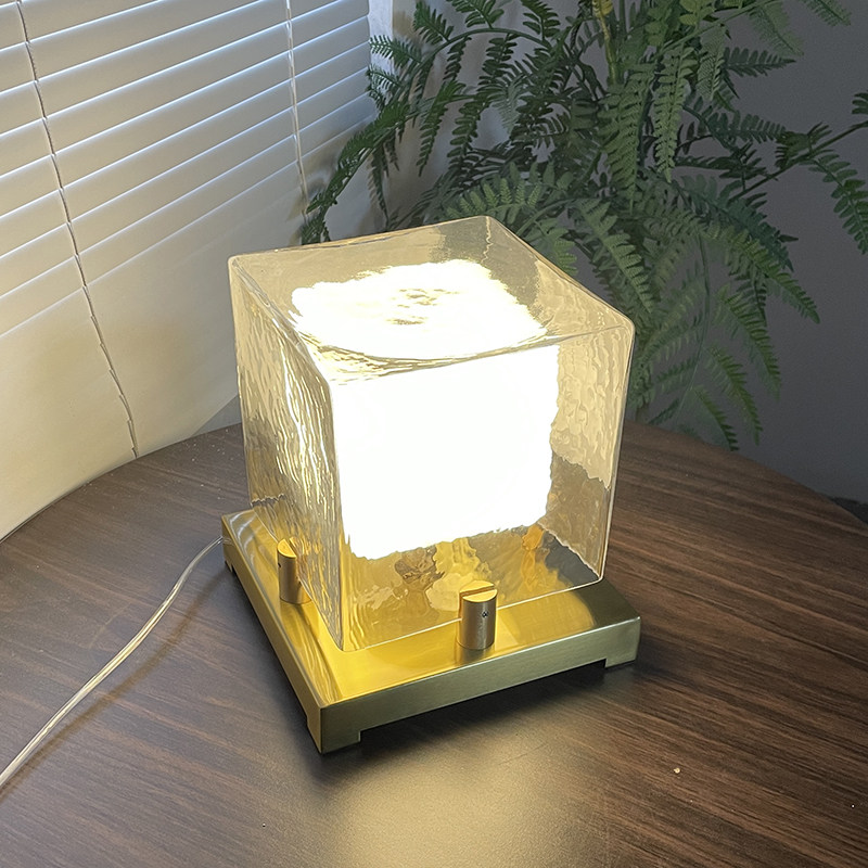 新大堂方形玻璃台灯休息区装饰氛围灯卧室床头前台氛围灯