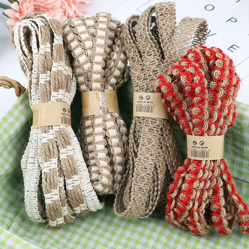 麻绳花边手工diy编织复古装饰