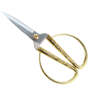 复古家用线头剪刀手工不锈钢金色开业剪彩十字绣专用缝纫龙凤剪子