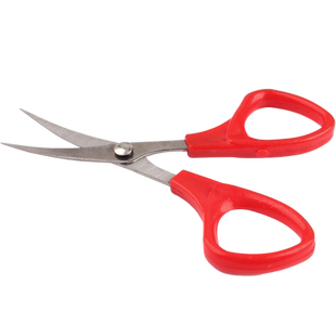 翘头小剪刀弧形弯头小号剪线头绣花剪红手工化妆修边翅头剪子神器