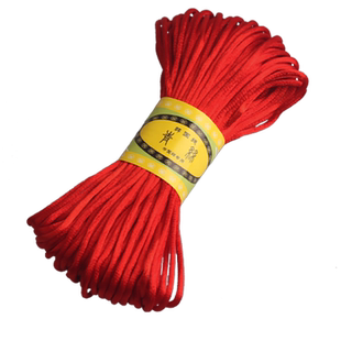 5号中国结线红绳饰品DIY丝线粗绳子 2.5mm七彩色手编织黑色红金色