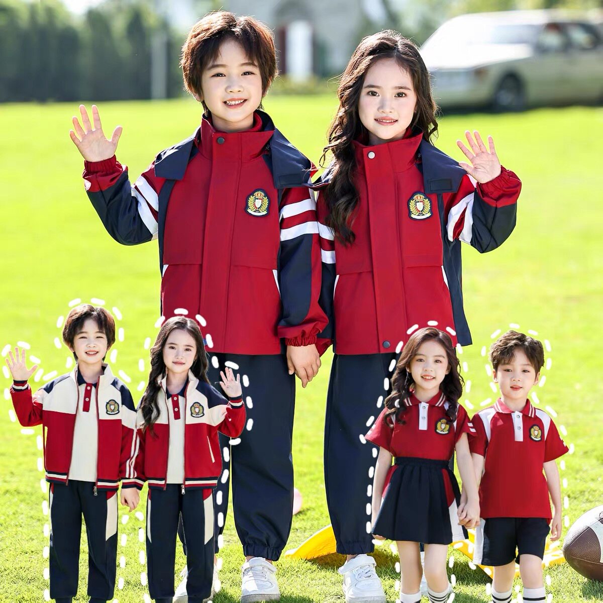 小学生校服春秋夏装运动会套装冲锋衣幼儿园服儿童班服三四件套