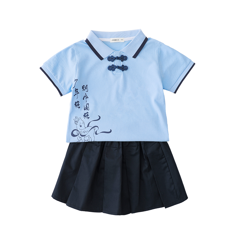 幼儿园园服夏装中国风毕业拍照