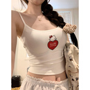 内搭纯欲甜辣短款 爱心kitty猫咪印花小吊带背心女夏外穿修身 上衣