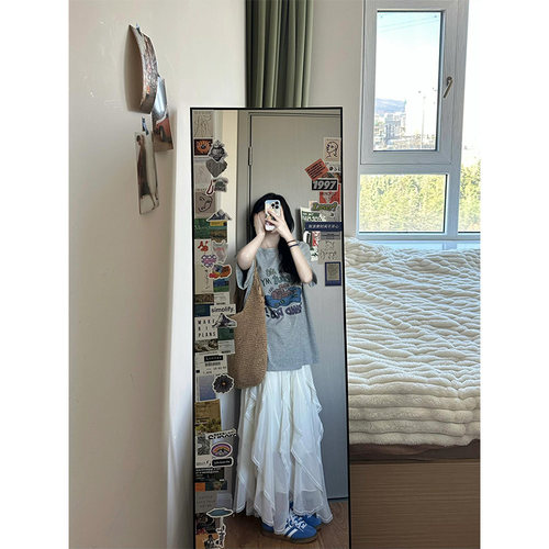 韩系chic圆领卡通印花短袖t恤女
