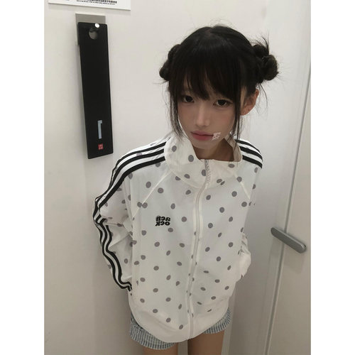 美式复古波点透气凉感防晒外套女
