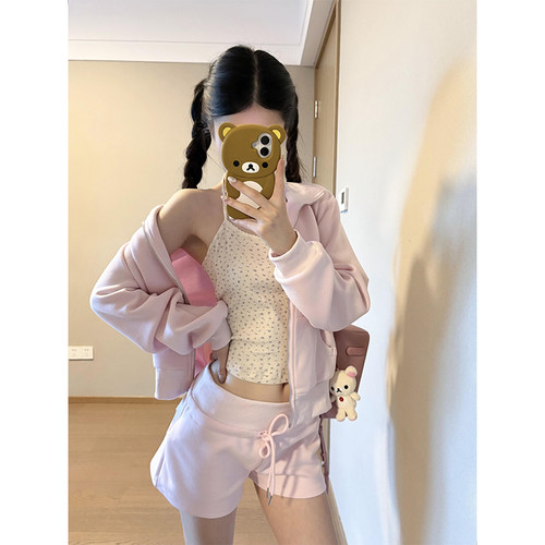 韩系甜辣休闲卫衣套装女秋季新款