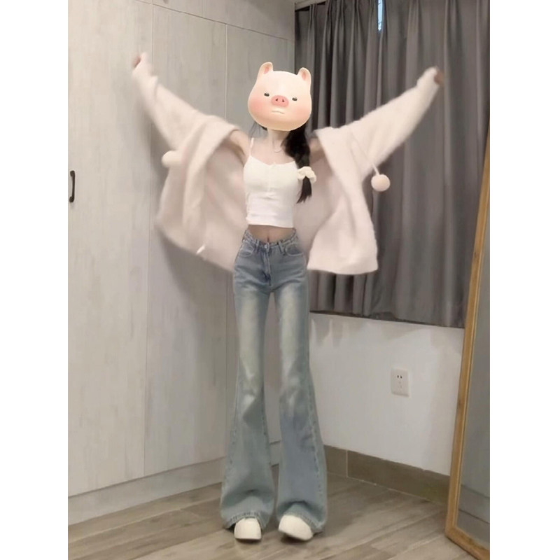 微喇牛仔裤女秋冬加绒加厚2025