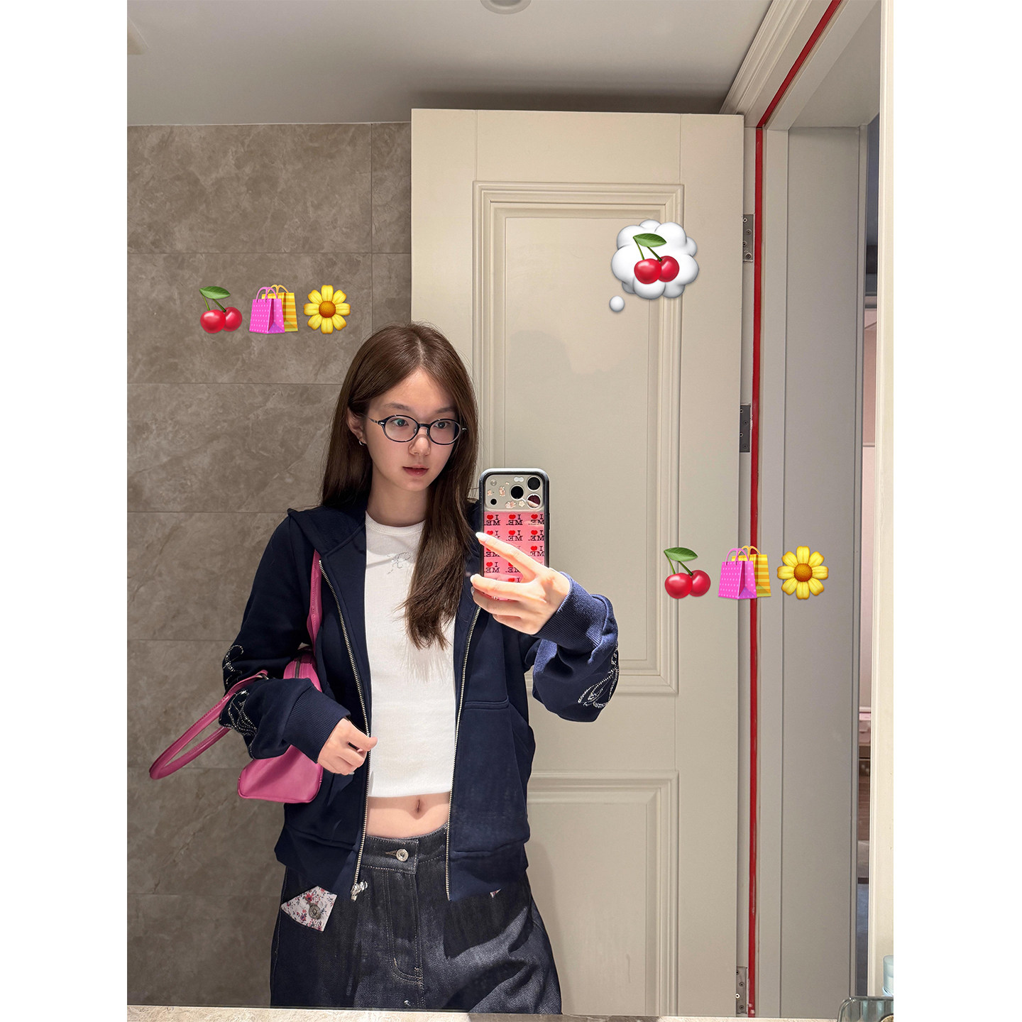 美式连帽星星烫钻拉链卫衣女秋季设计感复古短款开衫休闲百搭外套
