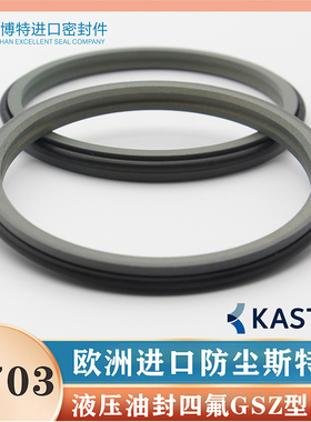 进口KASTAS四氟K703斯特封防尘组合30/32*37.6/39.6*4.2密封圈GSZ
