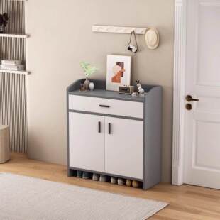 鞋柜家用门口鞋架子简易多层防尘木质鞋柜多功能收纳架储物柜子