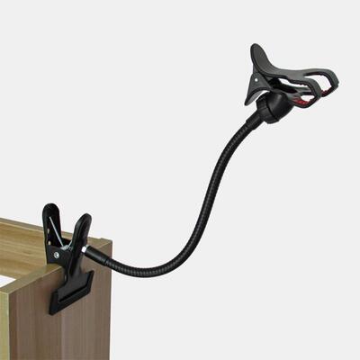 金属大力夹便携直播自拍夹床头桌面万向金属软管手机支撑懒人支架