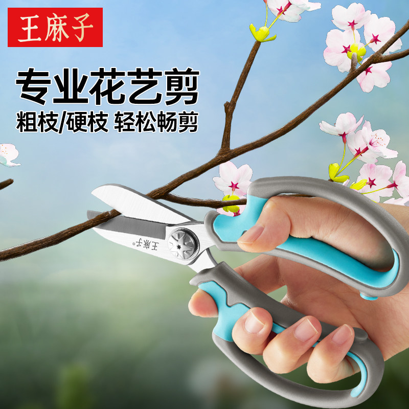 王麻子花艺剪刀花店专用鲜花剪家用园艺剪插花师修枝剪修玫瑰花剪,居家日用,园艺刀剪,淘宝优惠券,粉丝福利购,淘宝优惠卷